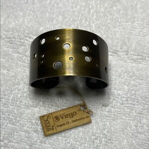 Scout Brass Cuff Bracelet with Virgo‎ Cutout Design